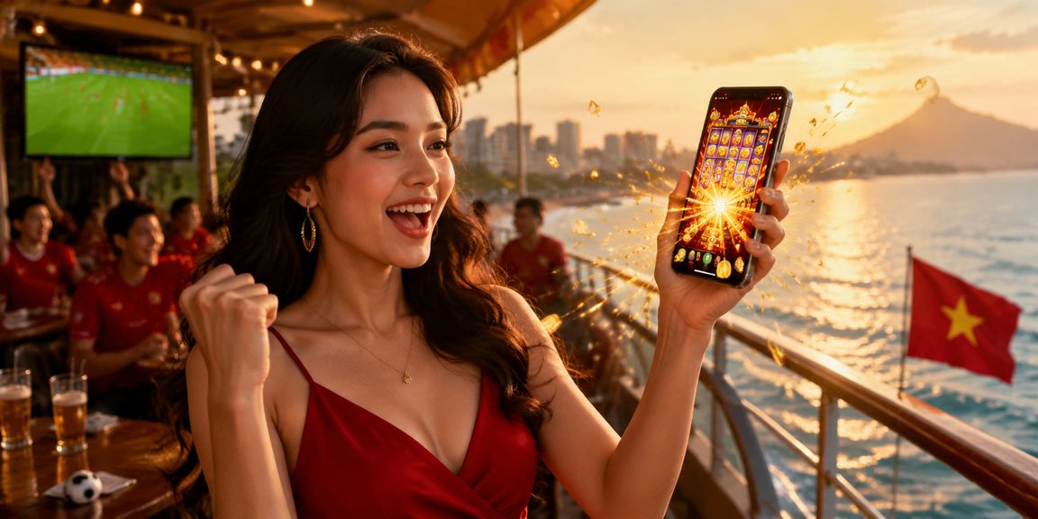 Người dùng Vũng Tàu chơi slot game trực tuyến trên điện thoại bên tách cà phê